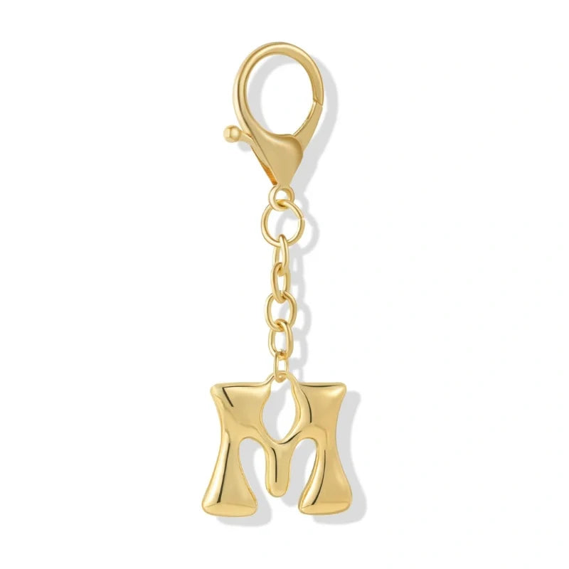 Bubble Initial Letter - Bag Charm
