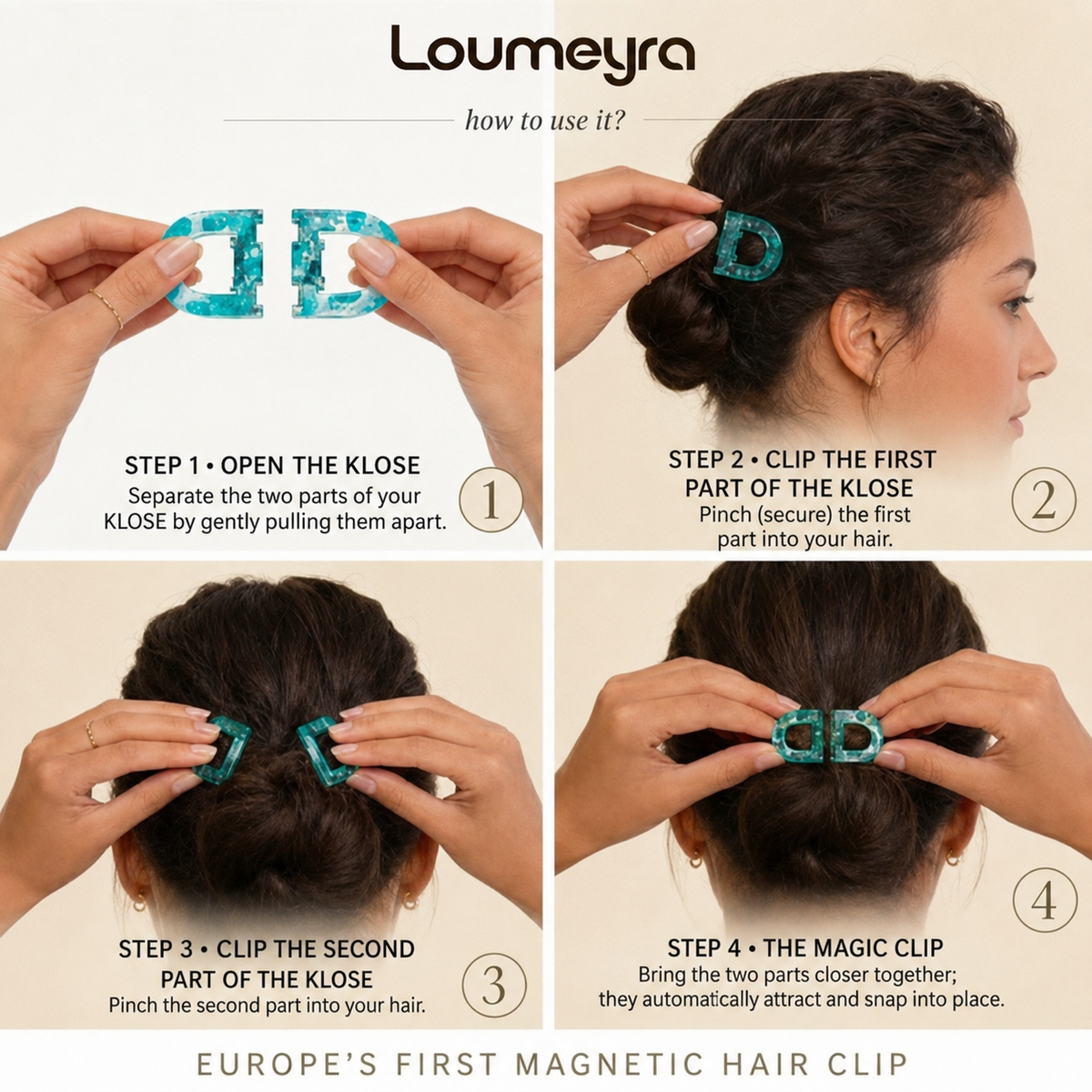 KLOSE™ Flat Magnetic Hair Clip