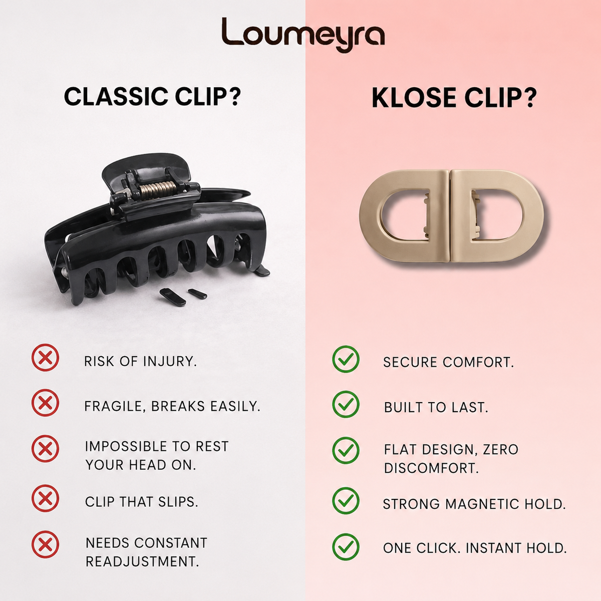 KLOSE™ Flat Magnetic Hair Clip