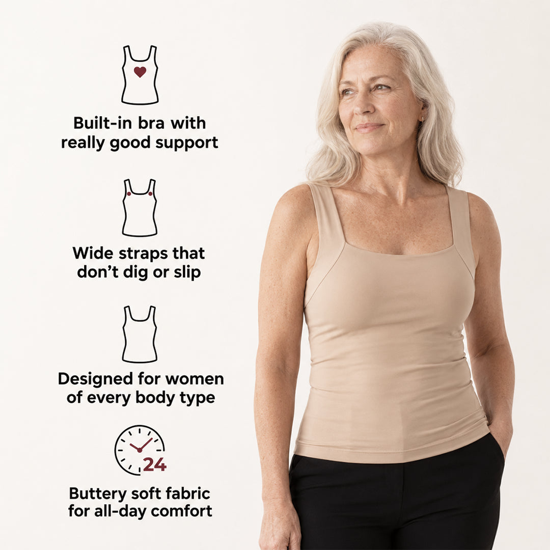 Loumeyra's Built-In Bra Comfort Shaper Tank