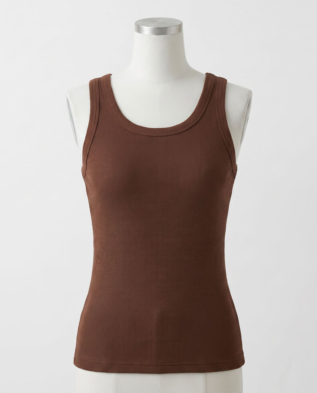 Ribbed Cotton Built-in Bra Tank