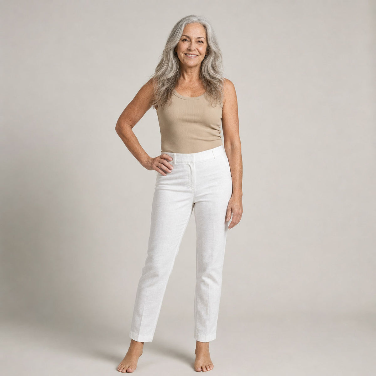 Ribbed Cotton Built-in Bra Tank