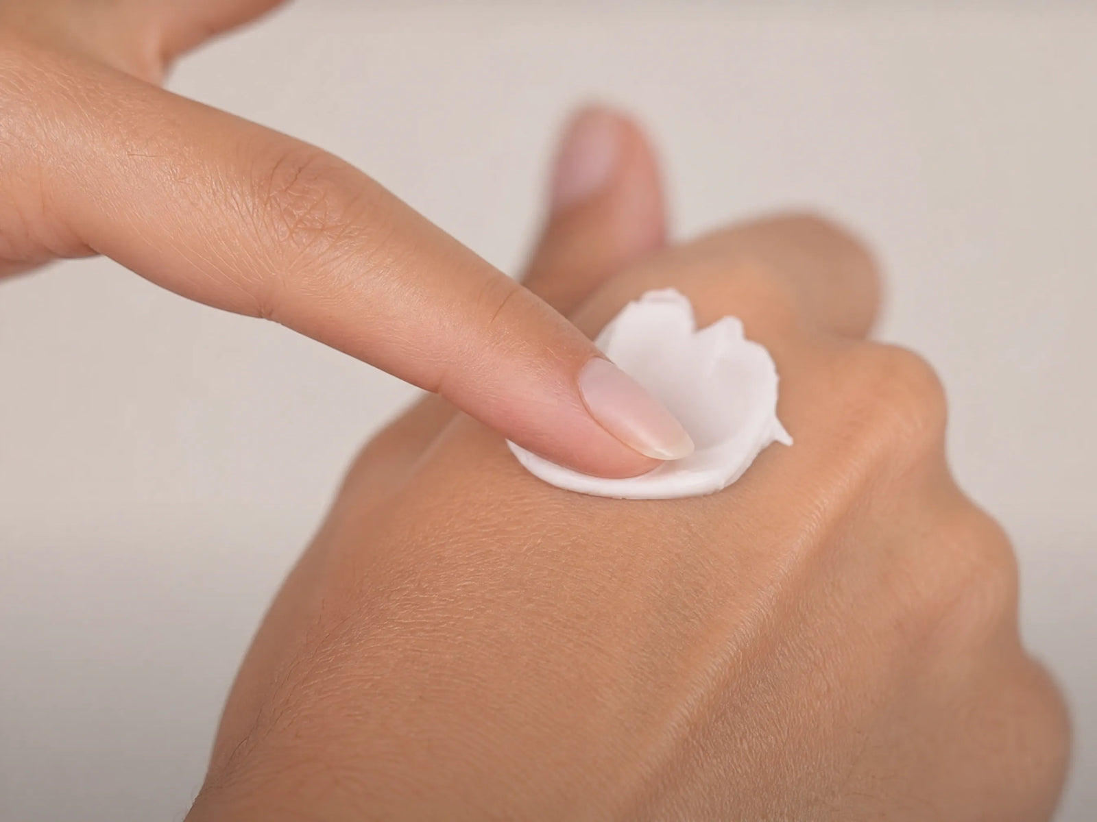 foundation on back of hand