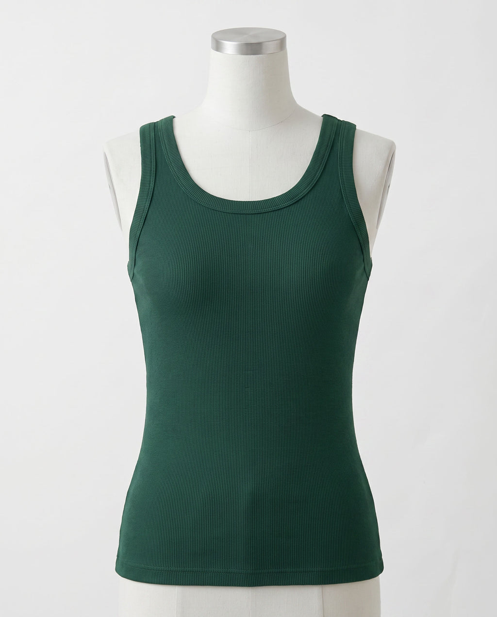 Ribbed Cotton Built-in Bra Tank