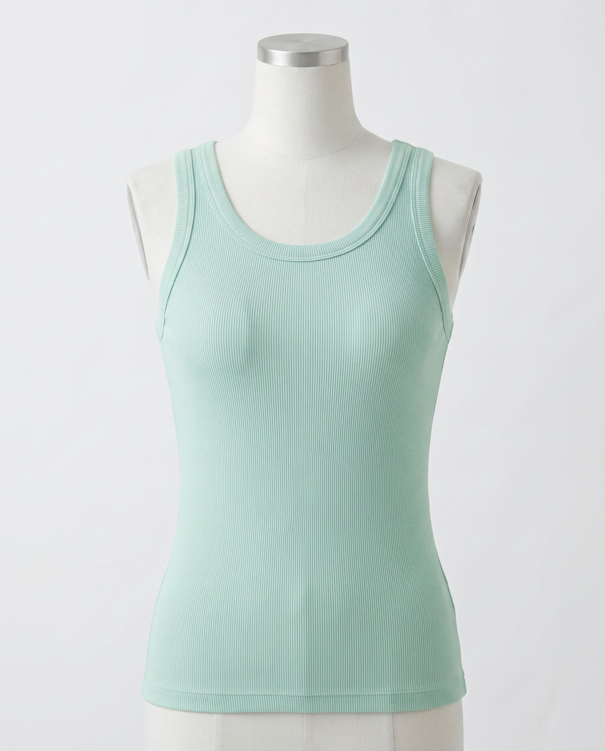 Ribbed Cotton Built-in Bra Tank