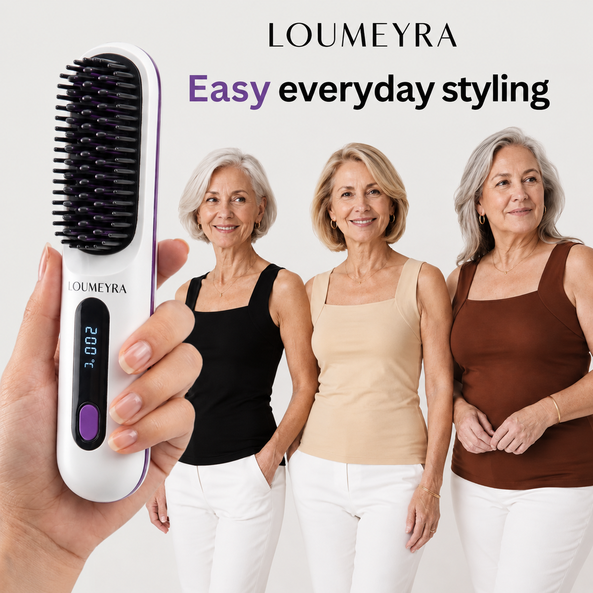 Easy everyday styling with Loumeyra cordless brush