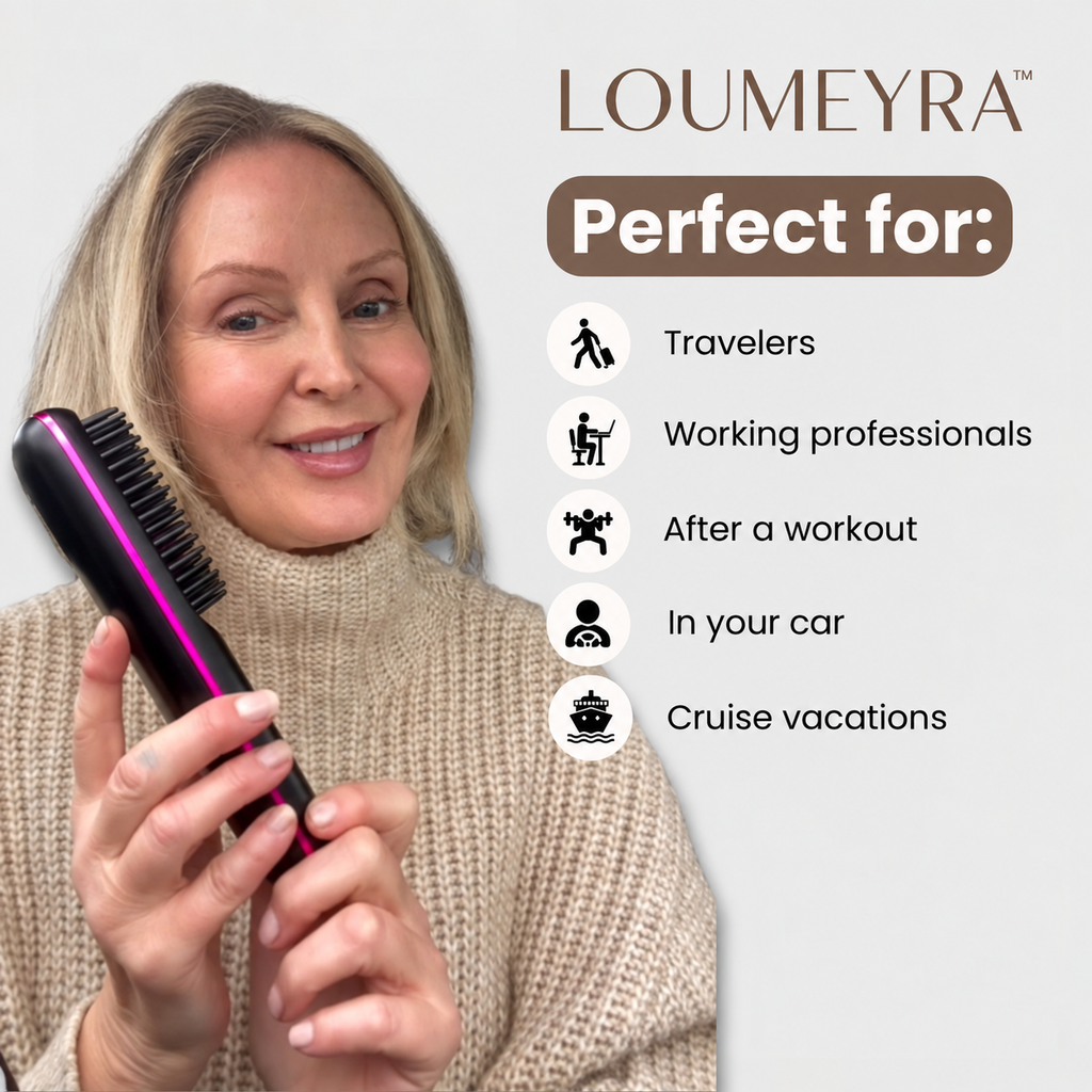 Loumeyra cordless straightening brush use cases