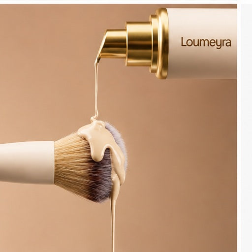 Loumeyra 2-in-1 Build and Conceal Brush with foundation