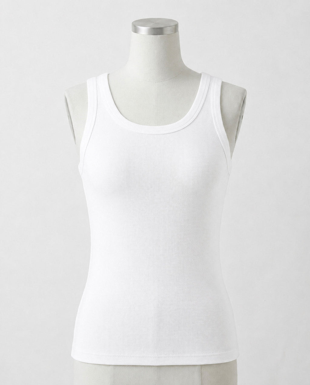 Ribbed Cotton Built-in Bra Tank
