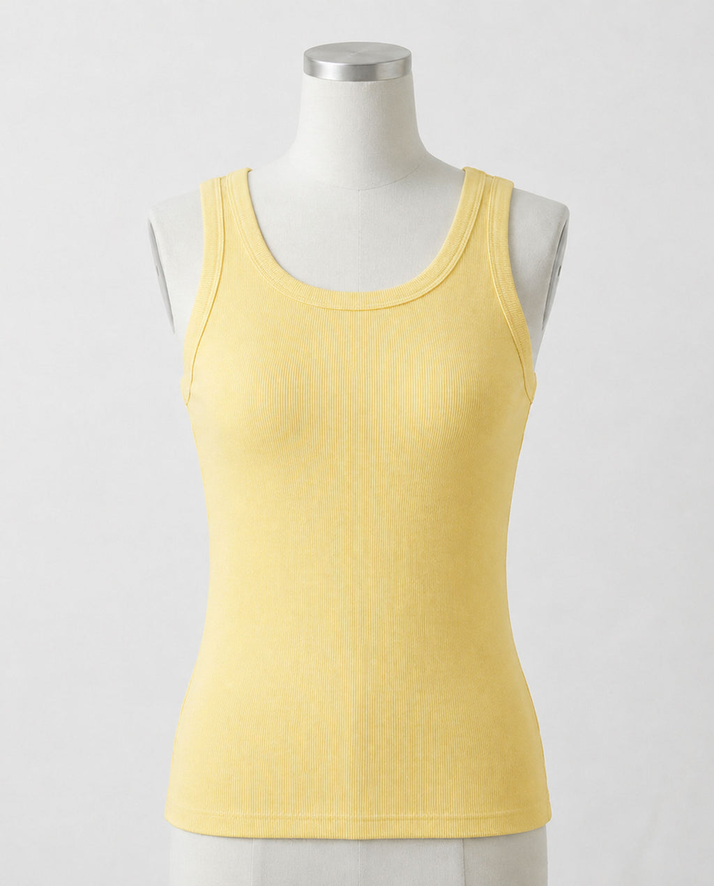 Ribbed Cotton Built-in Bra Tank
